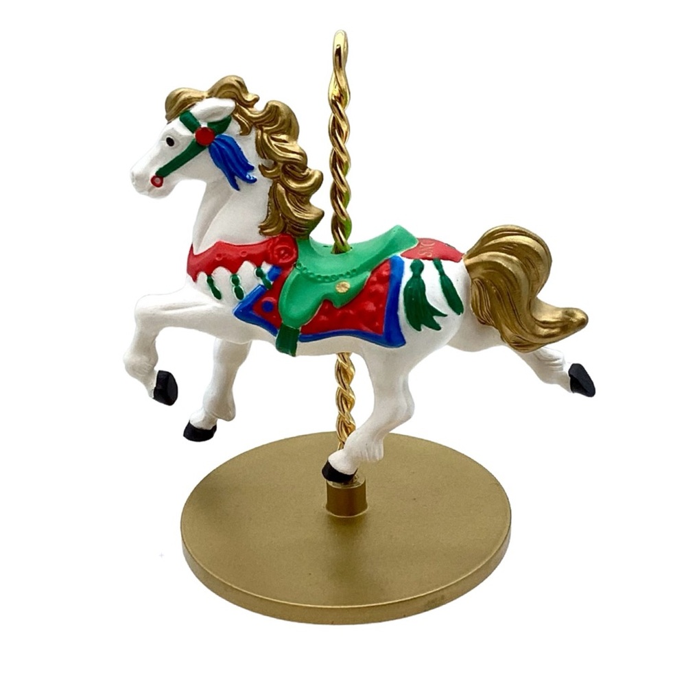 Hallmark 1989 Carousel Horse “Snow” Christmas Ornament
